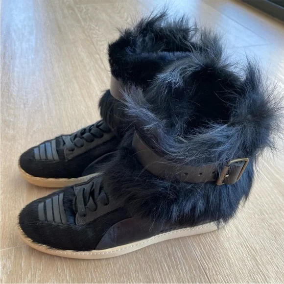 Alexander McQueen & Puma collaboration! Black leather sneakers, Size 38! - Picture 3 of 10